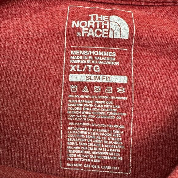 The North Face Slim Fit Graphic T-Shirt Men XL Red Crew Neck California Bear Tee - Picture 5 of 10